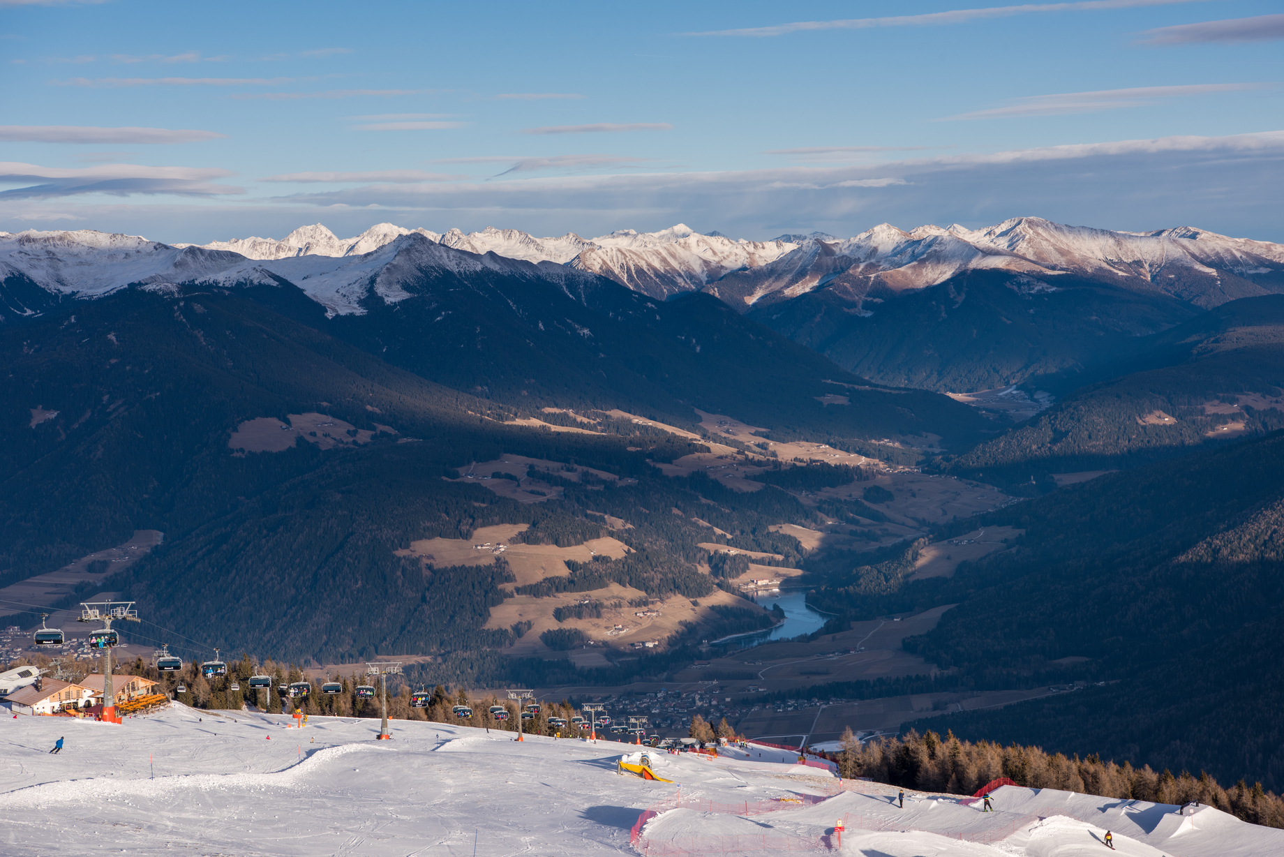 winter mountains beautiful alpine panoramic view snow capped European alps